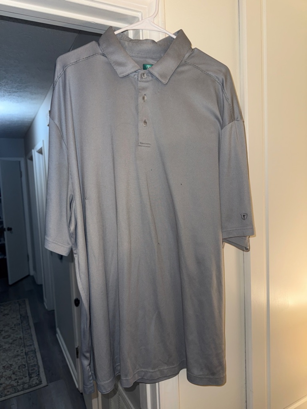 Men's Light Gray Performance Polo Shirt